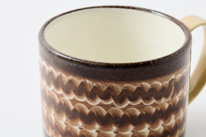 FD White Glaze Ripple Mug Hasami Porcelain