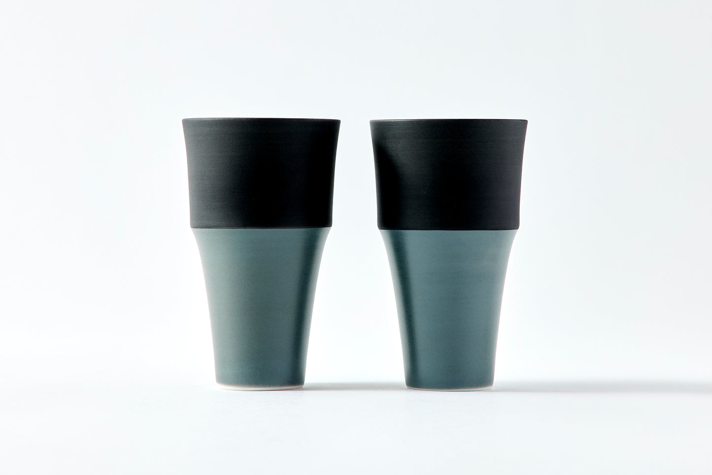 Set of 2 Stepped Free Cups 260ml - Black