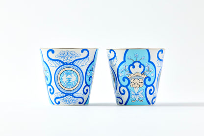 Set of 2 Rock Cups - JB Ko-Imari Floral Pattern