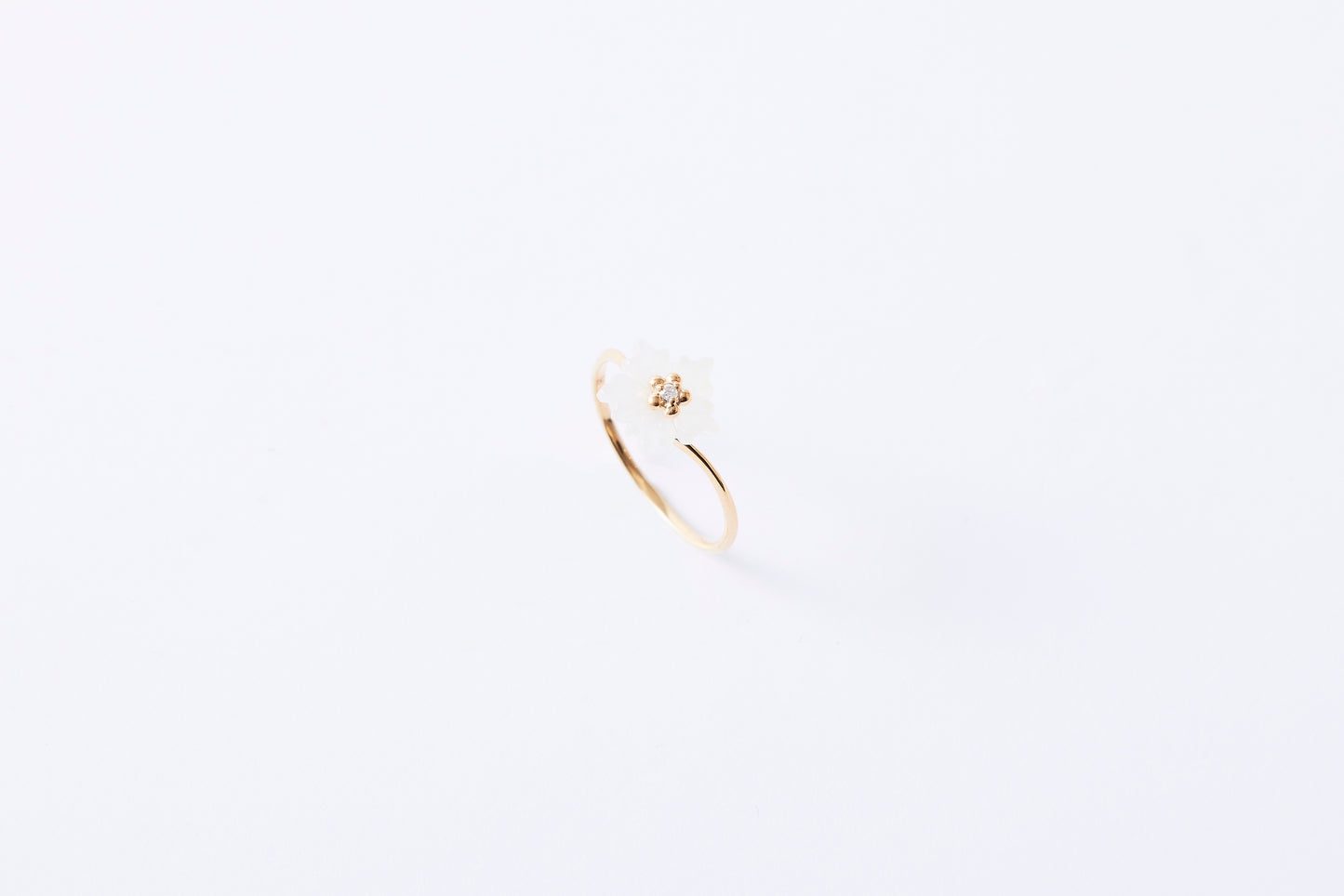 [ Fleur - Jasmine - ] Fleur blance Diamant Ring S