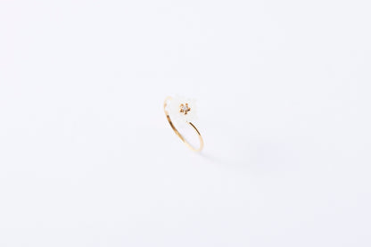 [ Fleur - Jasmine - ] Fleur blance Diamant Ring S