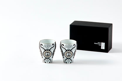 Set of 2 Subomari Cups - JS Ko-Imari Floral Pattern 90ml