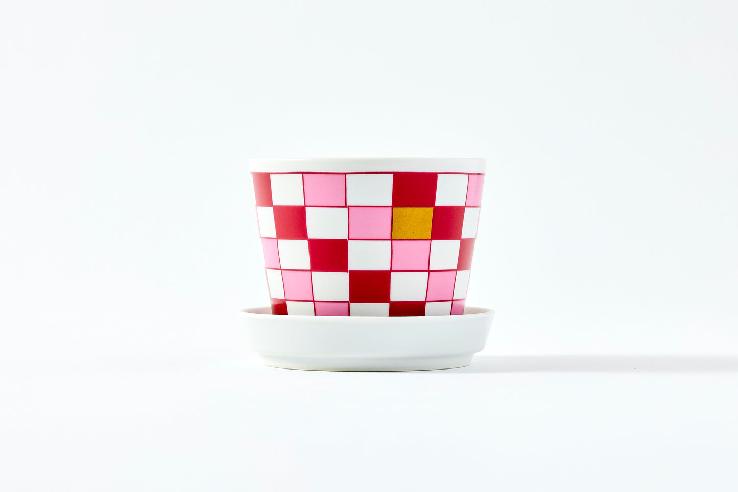 Soba Choko & Condiment Plate Set - JA Checkered Wine Red