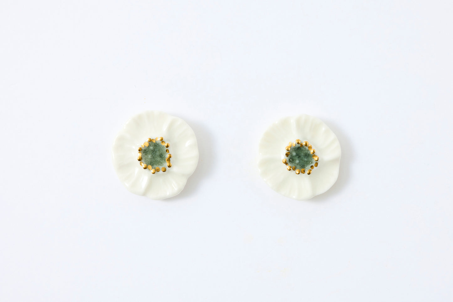 Yuka White Earrings