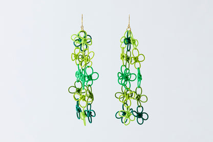 Flower Garden | Hook Pierced Earrings - Forest Breeze