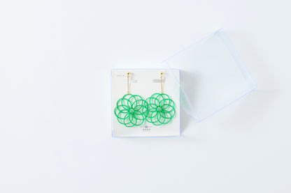 Hana Wind Chime | Non-Pierced Earrings (Resin) - Fresh Leaf Green