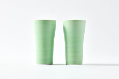 Set of 2 Pestle Tumbler 130ml - Pearl Green