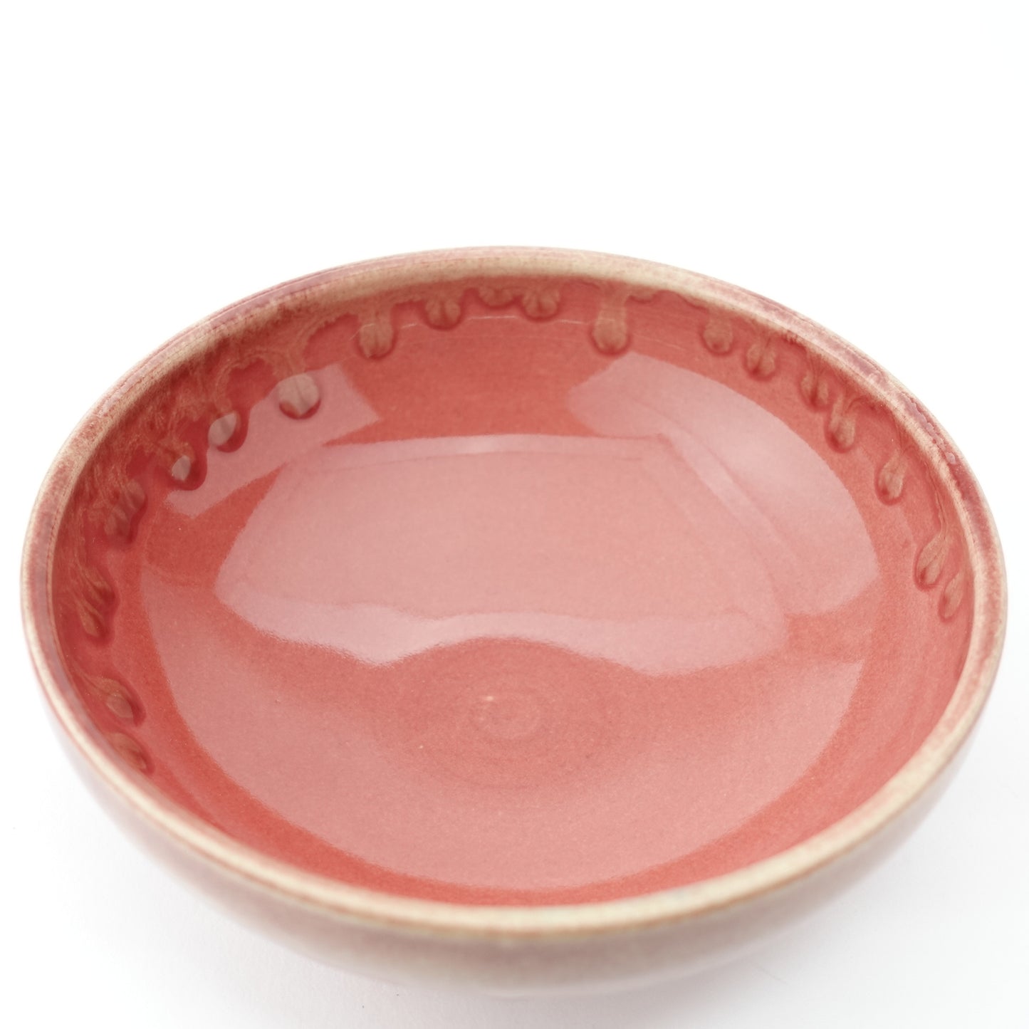 FD Edge Glaze Drip Round Flat Bowl Hasami Porcelain
