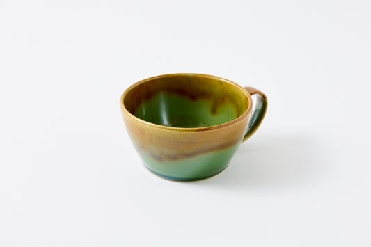 FD Amber Oribe Split Glaze Soup Mug Hasami Porcelain