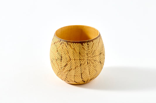 Cup – Hitokoshi Asanoha Pattern in Unbleached White