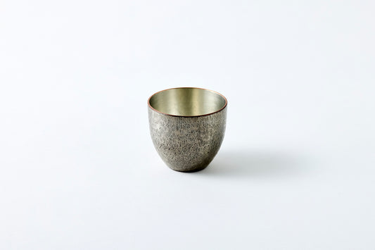 Sake Cup – Crossed Blades / Silver White