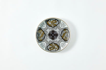 Japanese Round Plate - JS Individual Plate - JS Mokko Paulownia Motif 190mm
