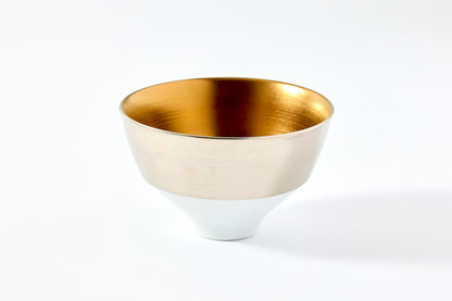 Set of 2 Tiered Rice Bowls - Gold/Platinum