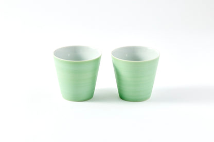 Set of 2 Rock Cups 300ml - Pearl Green
