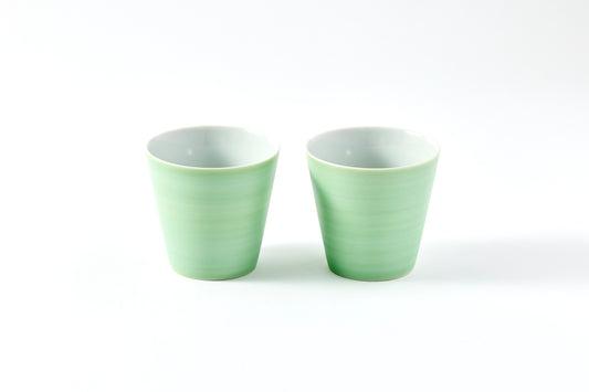 Set of 2 Rock Cups 300ml - Pearl Green