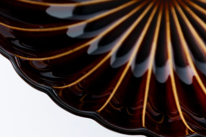 Deep Round Bowl Lacquer Brown Large