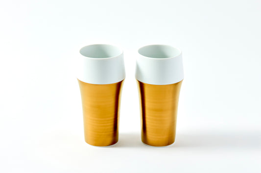 Set of 2 Beer Cups - Gold