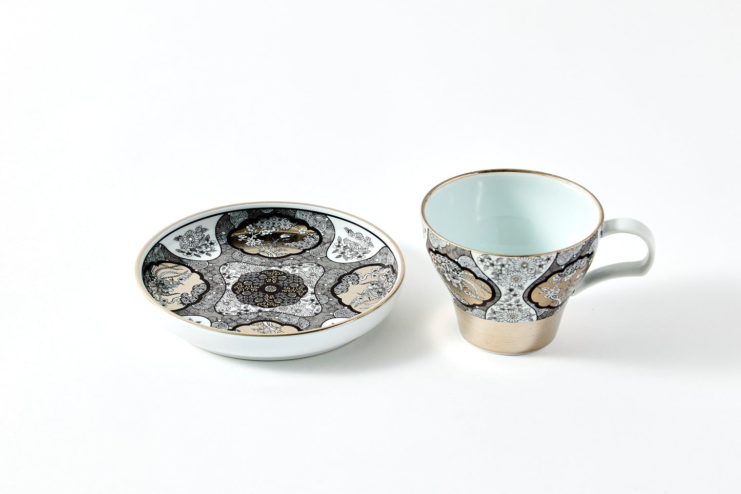 Teacup & Saucer - JS Mokko Paulownia Motif 150ml