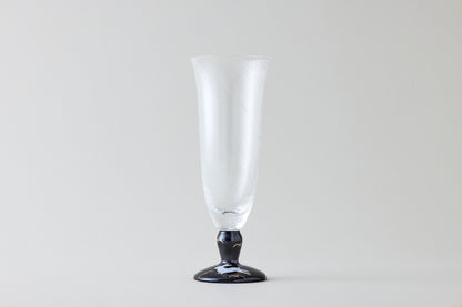Beer Glass (Diagonal Cut) - Rabbit Motif Black