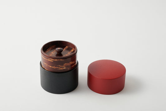 Tea Canister Vermilion Decor Small
