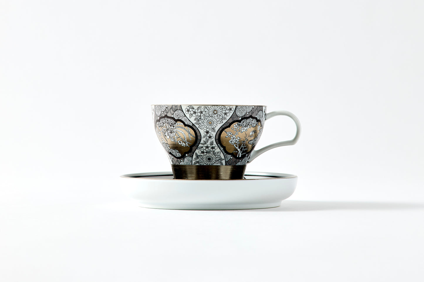 Teacup & Saucer - JS Mokko Paulownia Motif 150ml