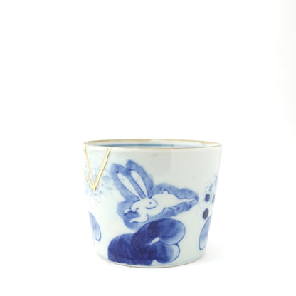 Gold Line Kosome Rabbit Sobachoko Imari Porcelain