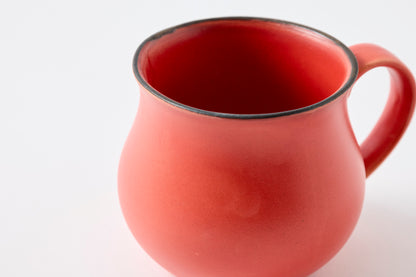 Rust Rim Matte Red Aroma Mug Hasami Porcelain