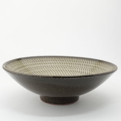 FD Yellow Glaze Tobikanna Mehagi 5.5-inch Flat Bowl Hasami Porcelain