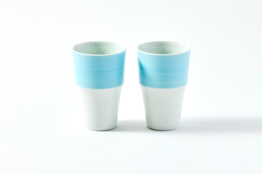 Set of 2 Short Tumblers - Pearl Blue