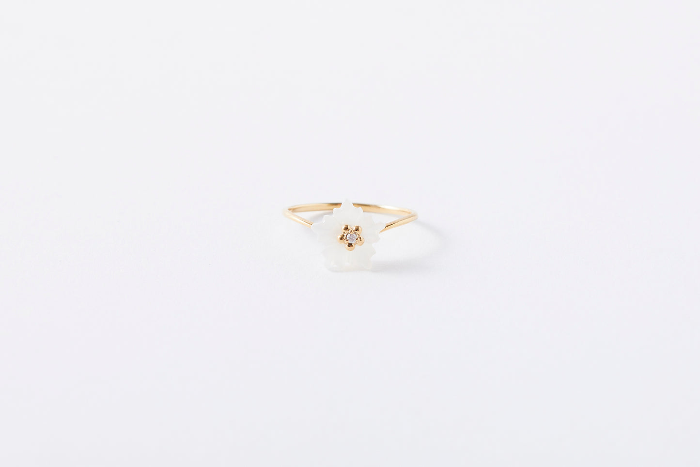 [ Fleur - Jasmine - ] Fleur blance Diamant Ring S