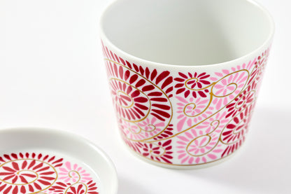 Soba Choko & Condiment Plate Set - JA Octopus Vine Wine Red