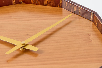 12-Sided Clock – Cherry Wood