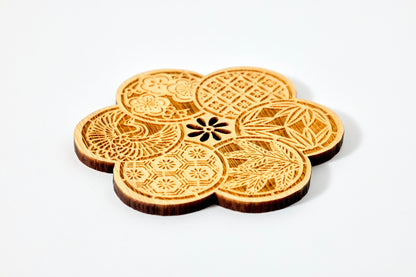 Coaster – Plum Blossom with Komon Pattern