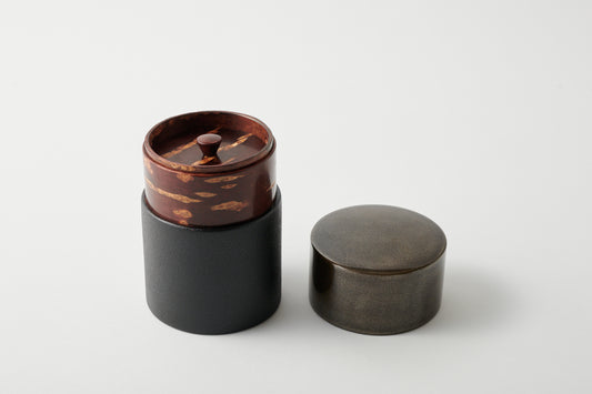 Tea Canister Silver Decor Large