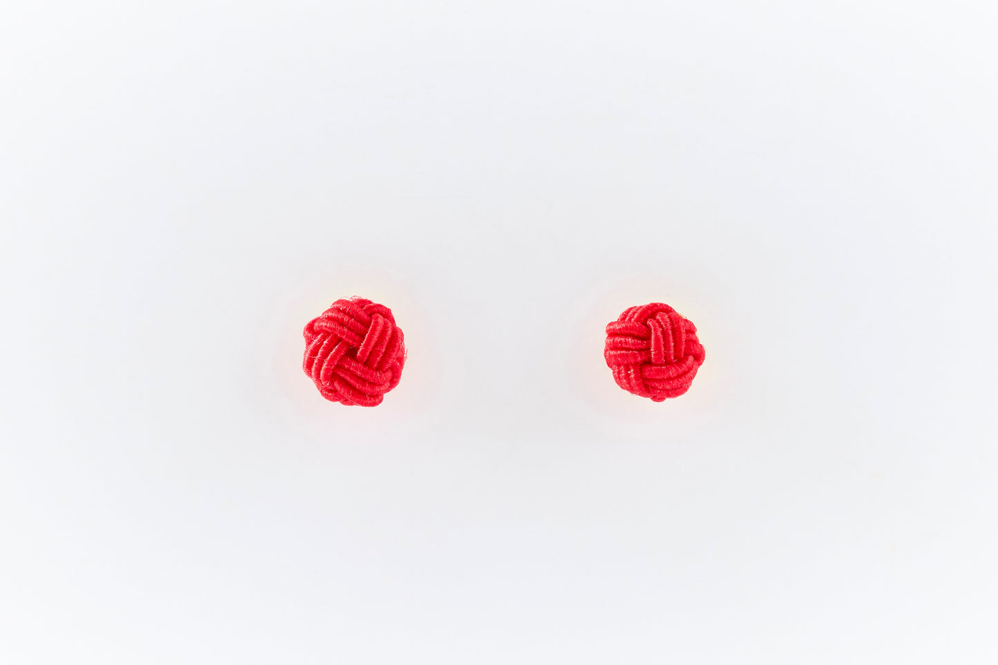 Musubi-dama | Post Pierced Earrings - Red