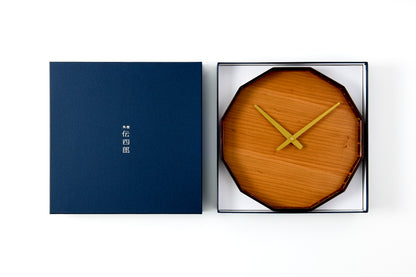 12-Sided Clock – Cherry Wood