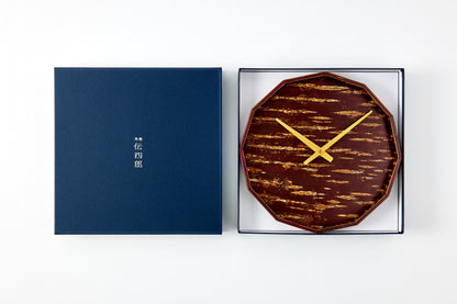 12-Sided Clock – Plain Cherry Bark