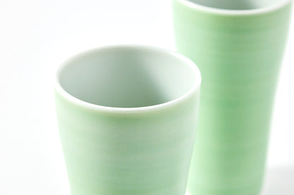 Set of 2 Pestle Tumbler 130ml - Pearl Green