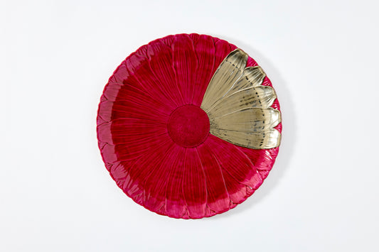 Plate Margaret (Large) - Fuchsia Pink & Platinum