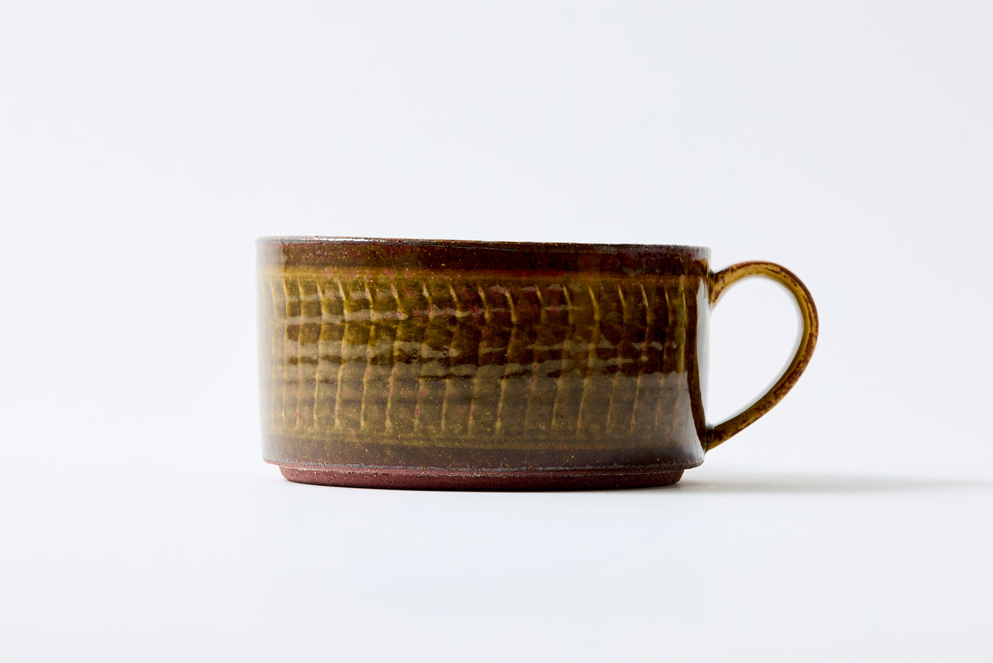 FD Amber Glaze Brush Stroke Soup Mug Hasami Porcelain
