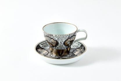 Teacup & Saucer - JS Mokko Paulownia Motif 150ml