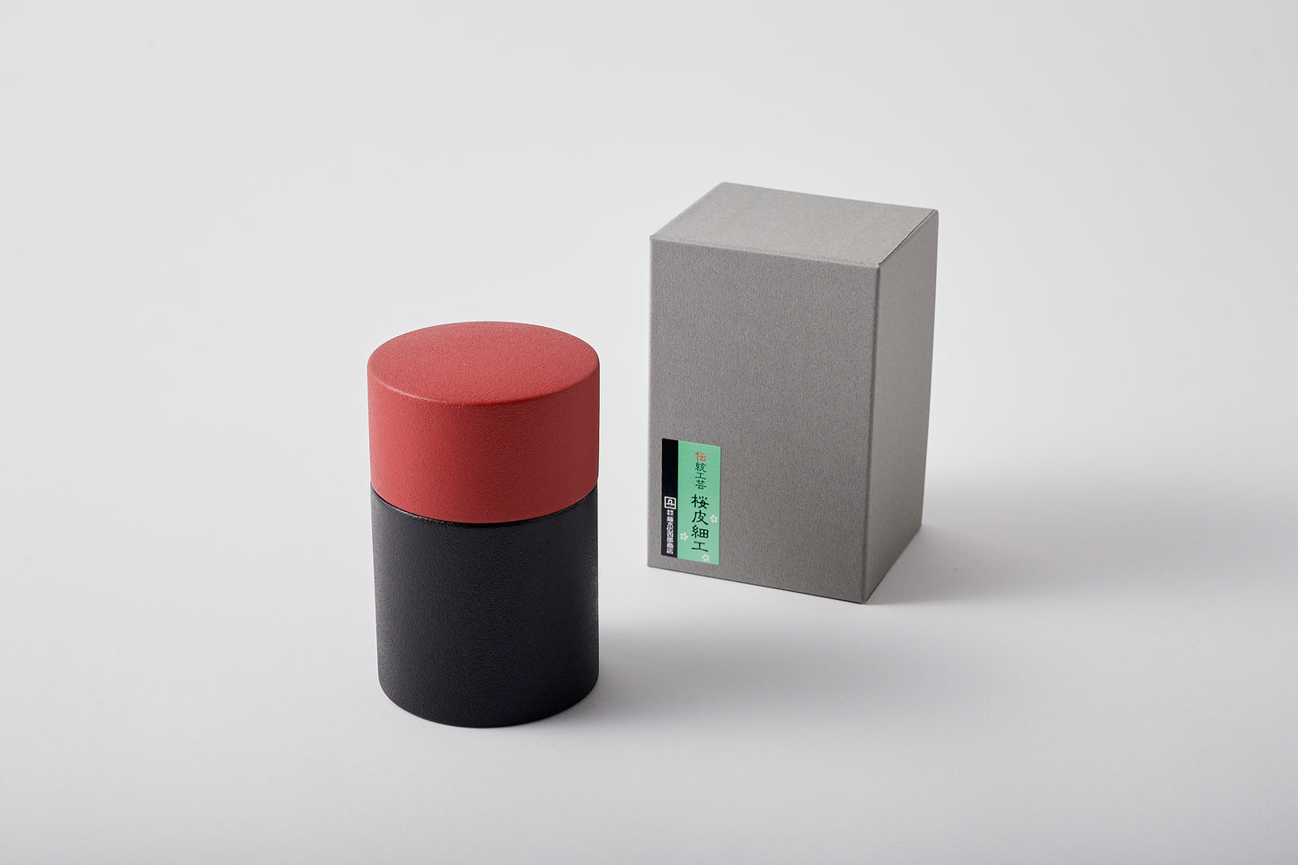 Tea Canister Vermilion Decor Long