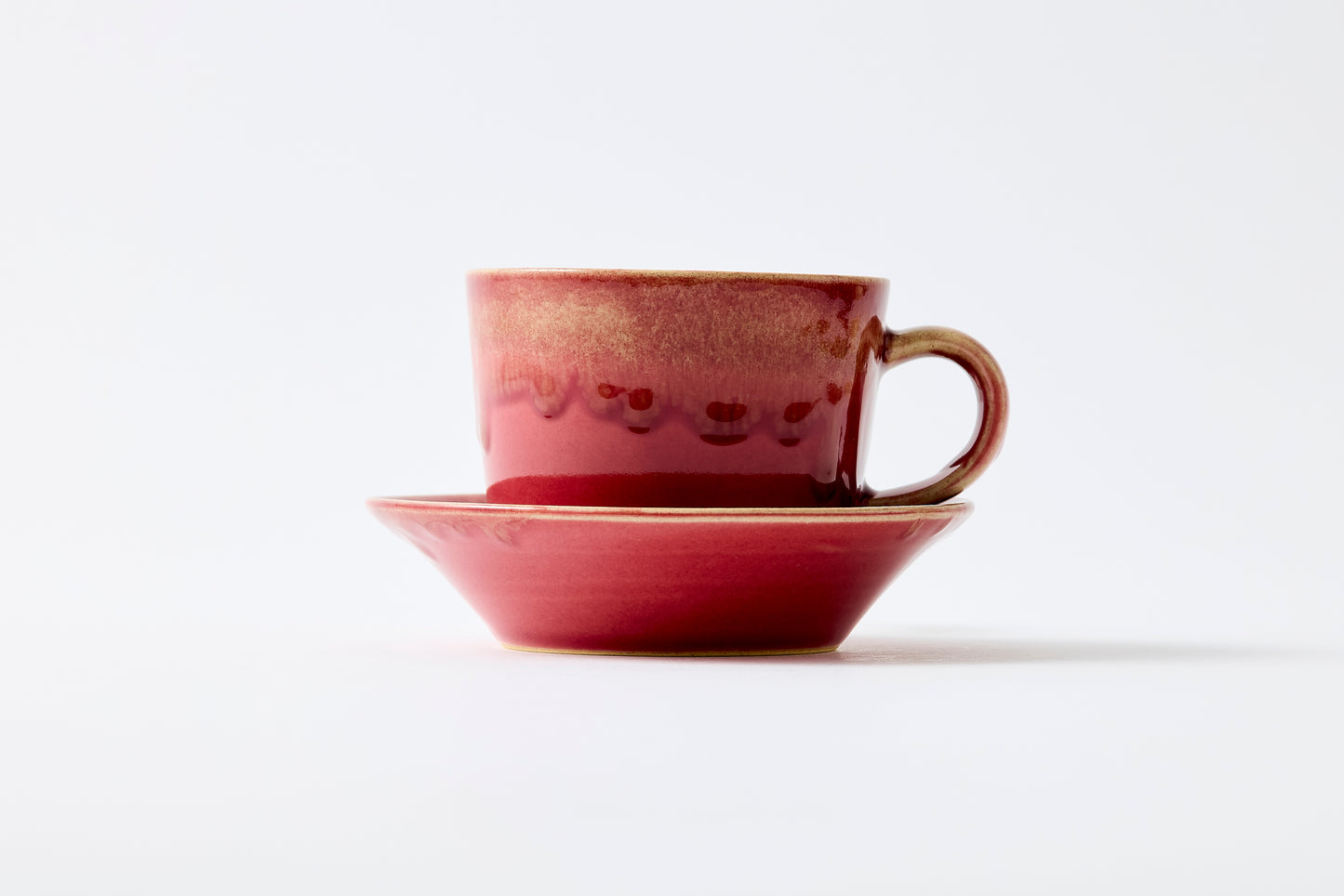 Edge Glaze Drip Cup & Saucer Hasami Porcelain