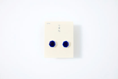 Lapis Lazuli Heptagon Earrings