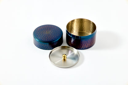 Hammered Pure Copper Tea Canister – Medium (100g)