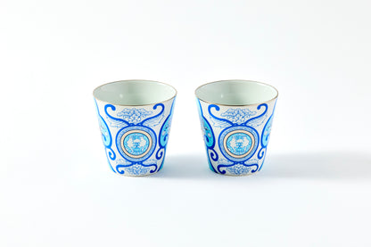 Set of 2 Rock Cups - JB Ko-Imari Floral Pattern