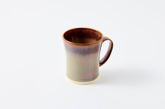 FD Rust Rim and Amber Glaze Mug Hasami Porcelain