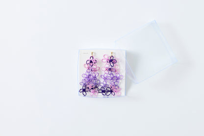 Flower Garden | Non-Pierced Earrings (Resin) - Wisteria Melody