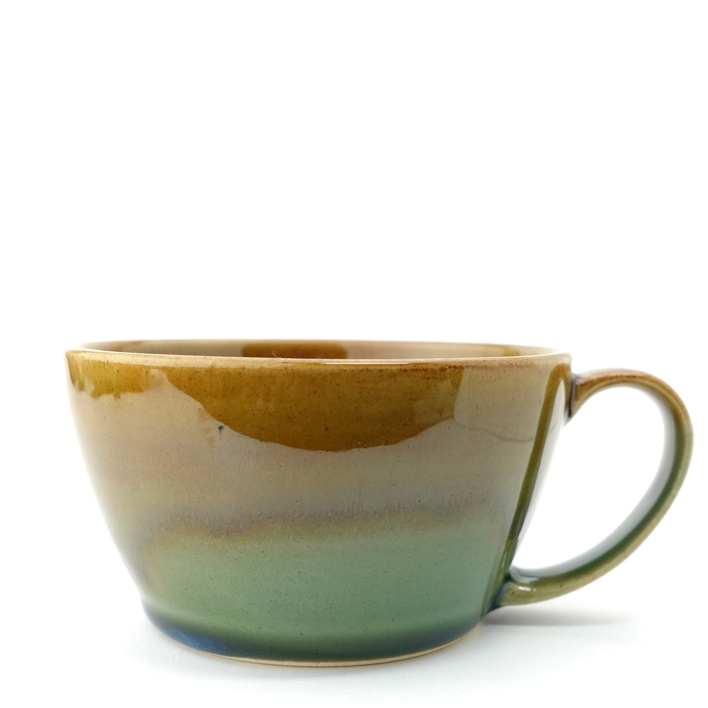 FD Amber Oribe Split Glaze Soup Mug Hasami Porcelain