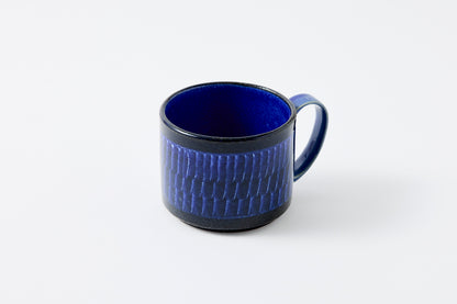 FD Blue Glaze Brush Stroke Mug Hasami Porcelain